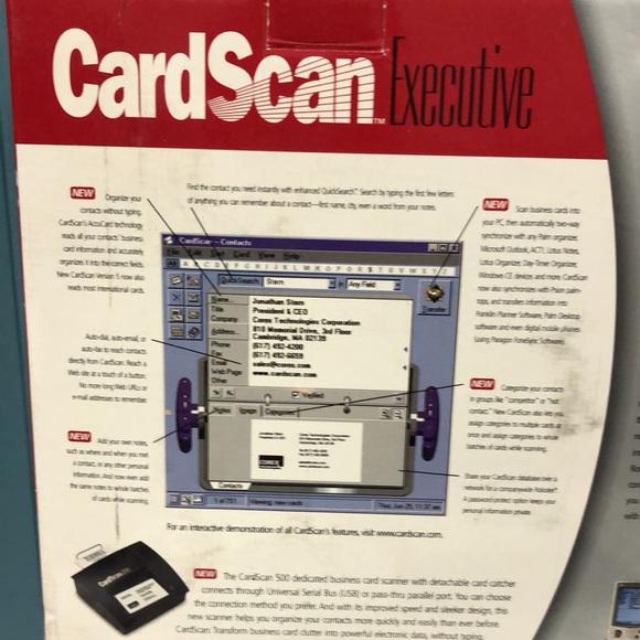 CardScan 500 Executive Business Card Scanner - Picture 5 of 5